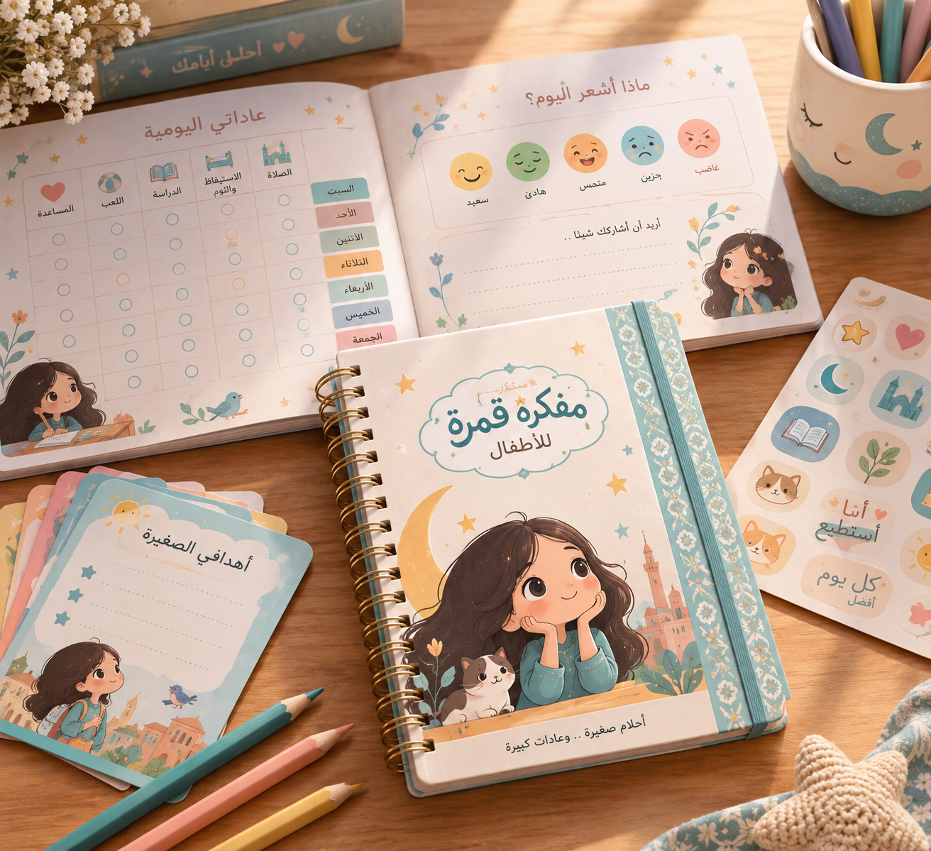 Read more about the article كيف تساعد المفكرة الأطفال على تنظيم يومهم وبناء عادات جميلة؟